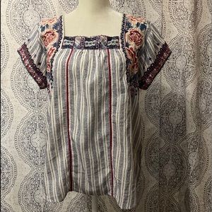 Johnny Was Embroidered Blouse M